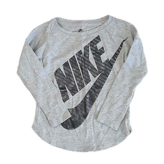 Nike Girls Gray Long Sleeve Shirt Size: 2T Gray