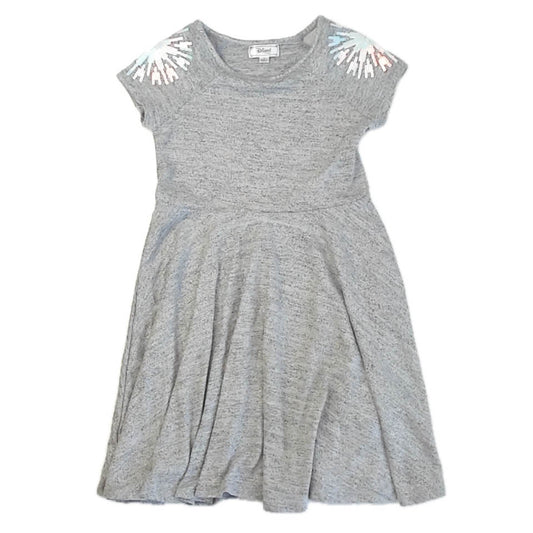 D-Signed Girls Gray Dress Size: 6-7 Years Gray