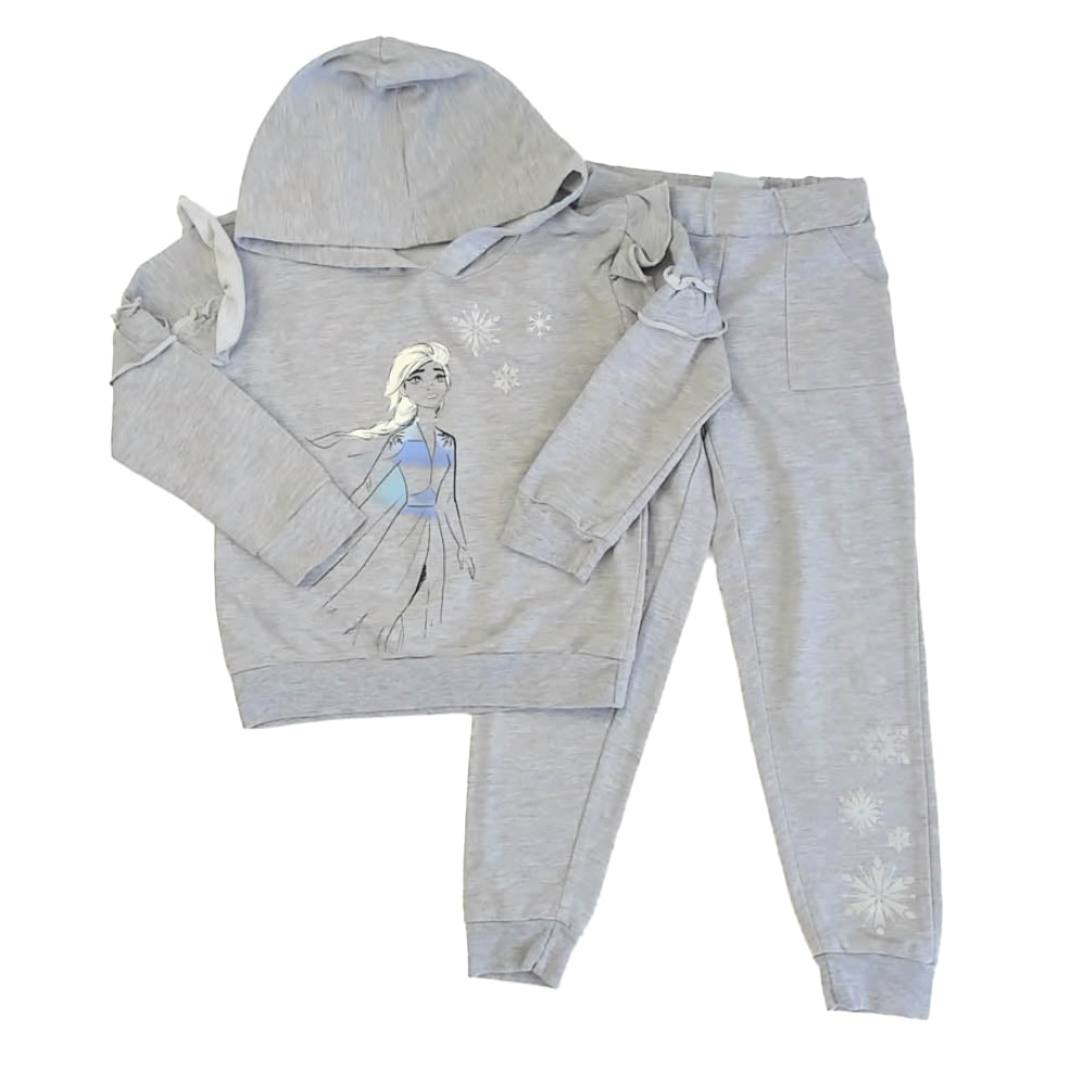 Frozen Girls Gray Apparel Sets Size: 5T Gray
