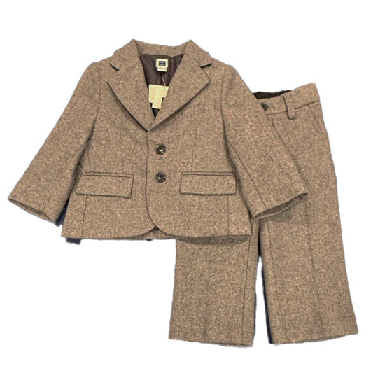 Janie and Jack Boys Gray Special Occasion Outfit Size: 12-18 Months