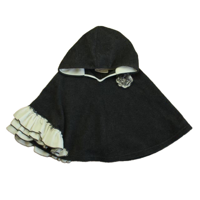 Million Polkadots Girls Gray Poncho Size: 4-5T Gray
