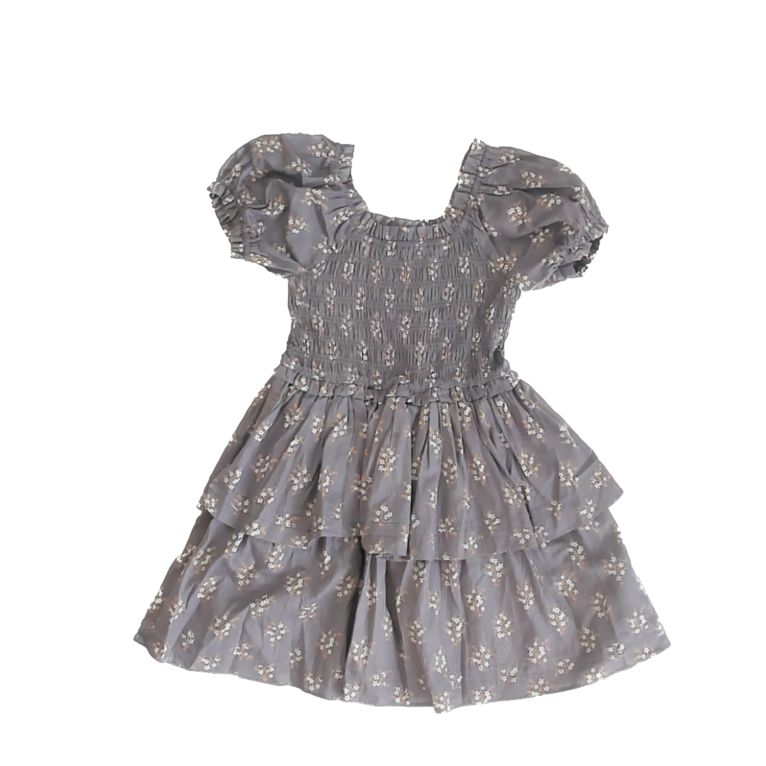 Noralee Girls Gray Dress Size: 6 Years Gray