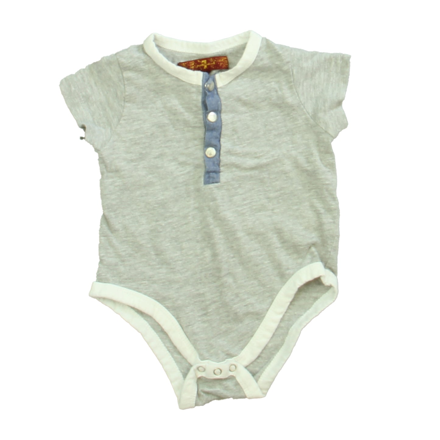 7 for all Mankind Boys Gray Onesie Size: 3-6 Months