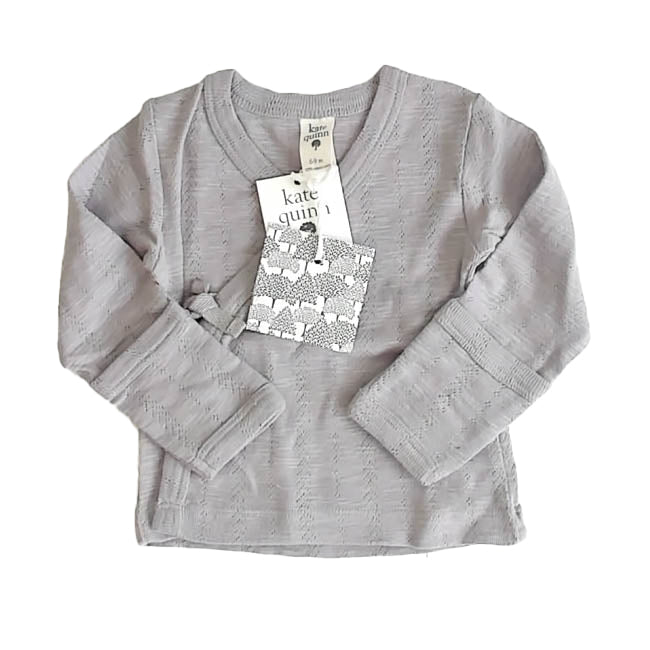 Kate Quinn Girls Gray Long Sleeve Shirt Size: 6-9 Months Gray