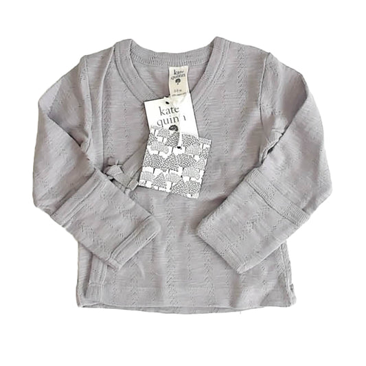 Kate Quinn Girls Gray Long Sleeve Shirt Size: 6-9 Months Gray