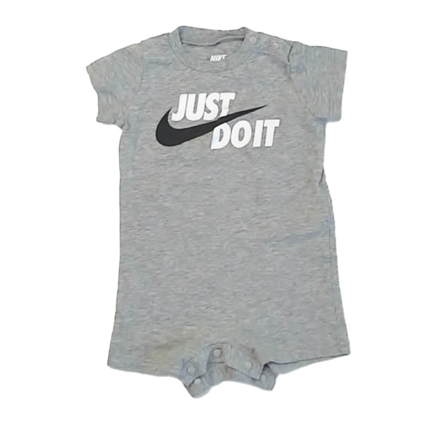 Nike Boys Gray Romper Size: 6 Months Gray