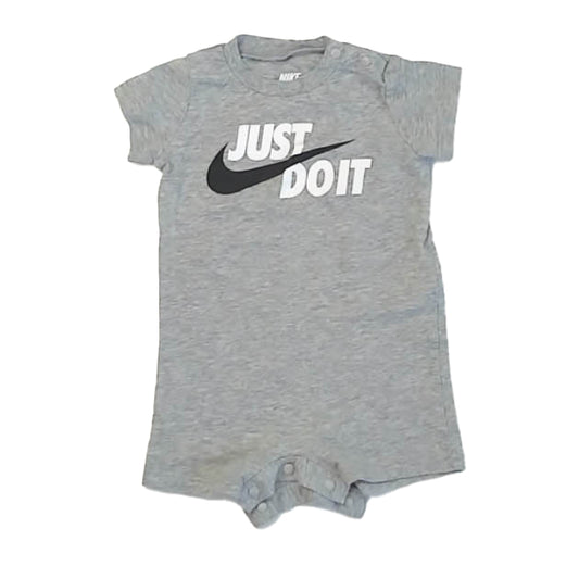 Nike Boys Gray Romper Size: 6 Months Gray