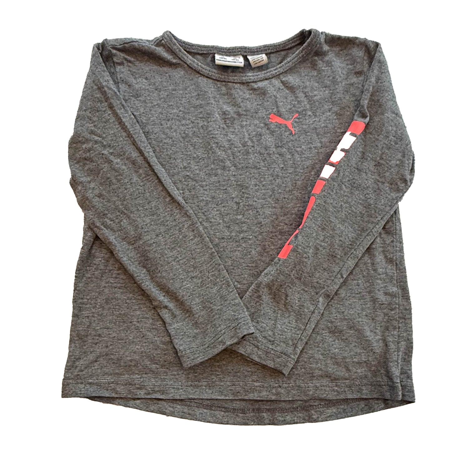 Puma Girls Gray Long Sleeve T-Shirt Size: 3-4T Gray