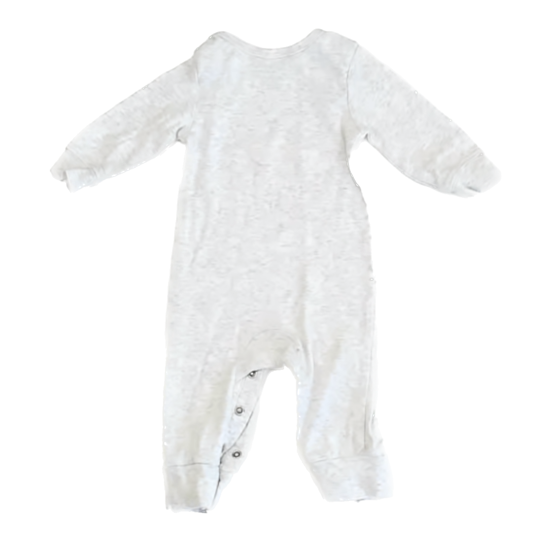 Carter's Unisex Gray Onesie Size: 0-3 Months Gray