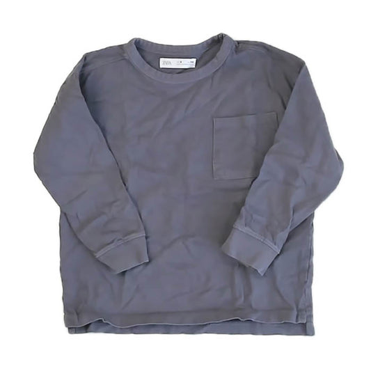 Zara Boys Gray Long Sleeve T-Shirt Size: 6 Years Gray