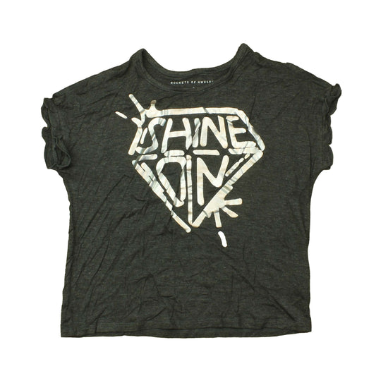 Rockets Of Awesome Girls Gray T-Shirt Size: 8 Years Gray