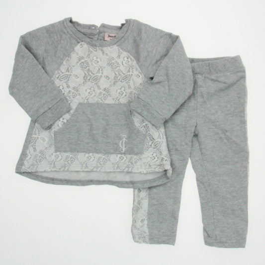 Juicy Couture Girls Gray Apparel Sets Size: 18 Months Gray