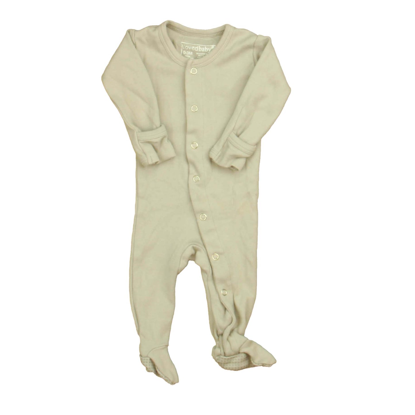 L'oved Baby Unisex Gray 1-piece footed Pajamas Size: 0-3 Months Gray