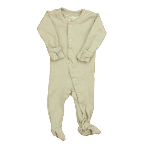 L'oved Baby Unisex Gray 1-piece footed Pajamas Size: 0-3 Months Gray