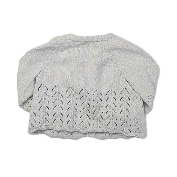 Tea Collection Girls Gray Cardigan Size: 4T Gray