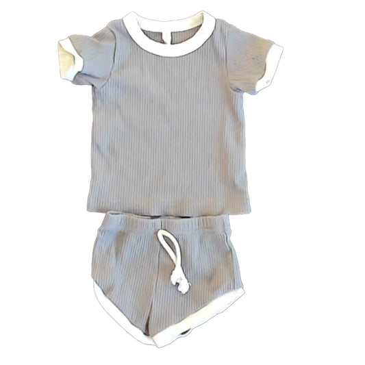 Quincy Mae Boys Gray Apparel Sets Size: 3-6 Months Gray