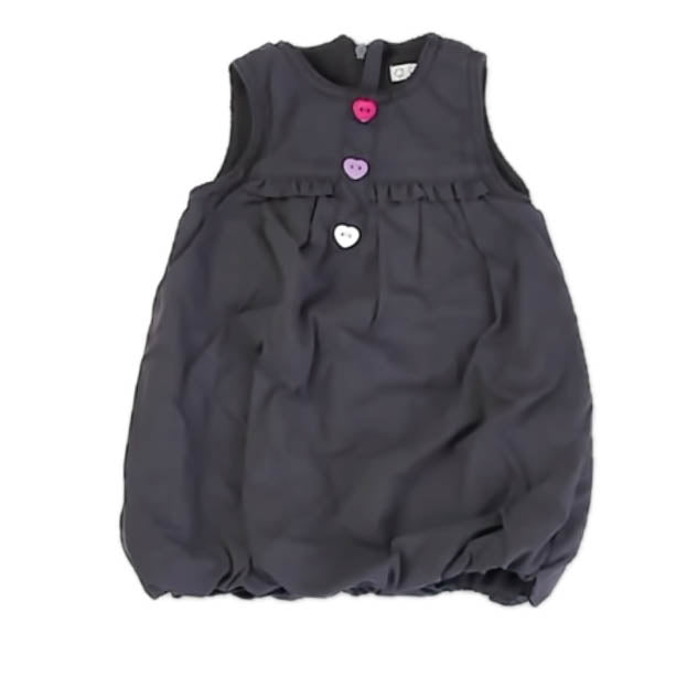 Kitchou Girls Gray Romper Size: 9 Months Gray