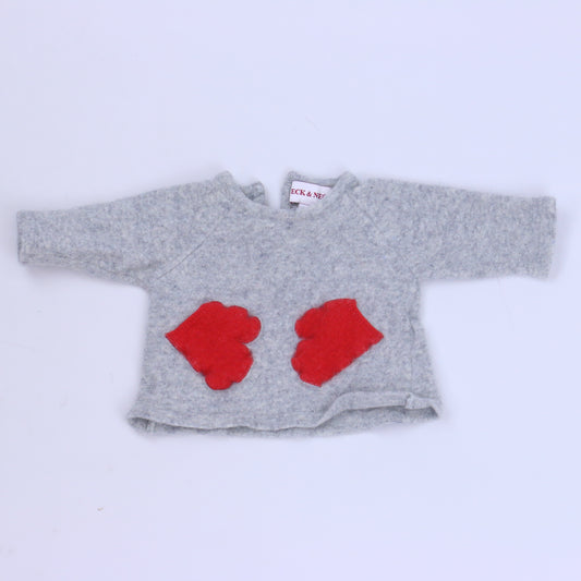 Neck & Neck Girls Gray Sweater Size: 0-3 Months Gray