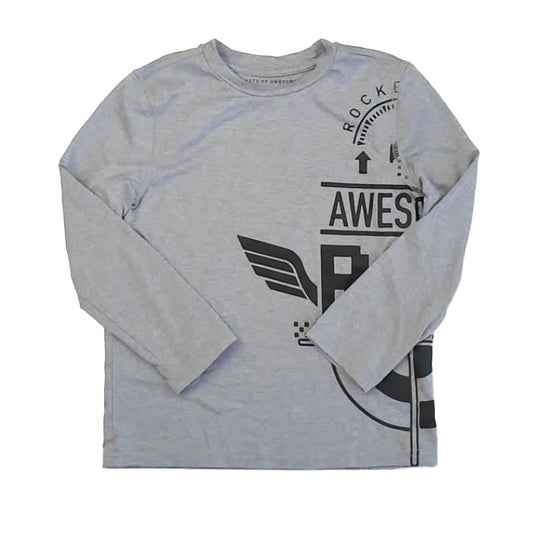 Rockets Of Awesome Boys Gray Long Sleeve T-Shirt Size: 6 Years Gray