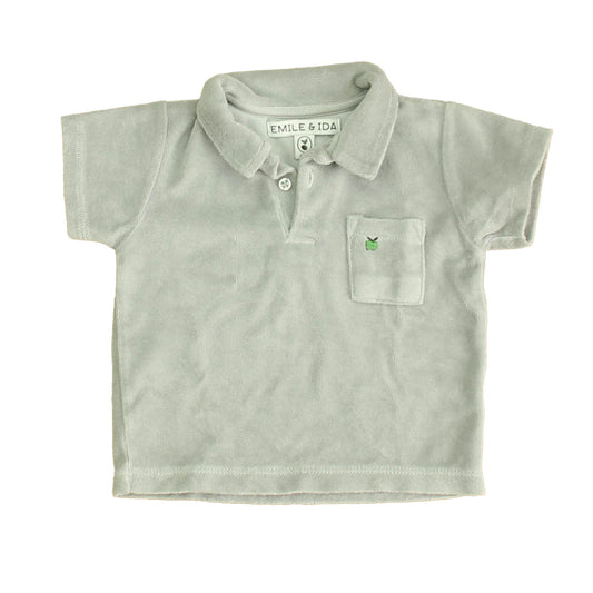 Emile & Ida Boys Gray Polo Shirt Size: 9 Months Gray