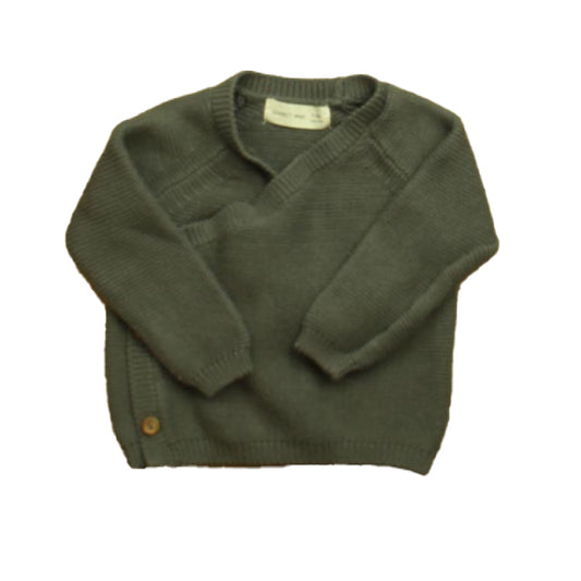 Quincy Mae Girls Gray Cardigan Size: 3-6 Months