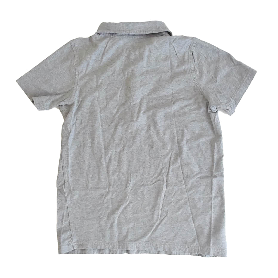 Tea Collection Boys Gray Polo Shirt Size: 12 Years Gray