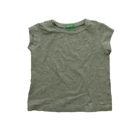 Benetton Girls Gray T-Shirt Size: 18-24 Months Gray
