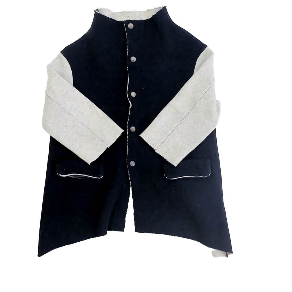 Cucu di Alessandra Saccani Boys Navy | Gray Cardigan Size: 4T Navy | Gray