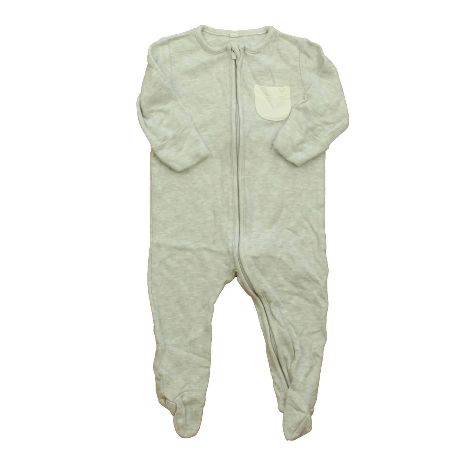 Mori Unisex Gray 1-piece footed Pajamas Size: 3-6 Months Gray