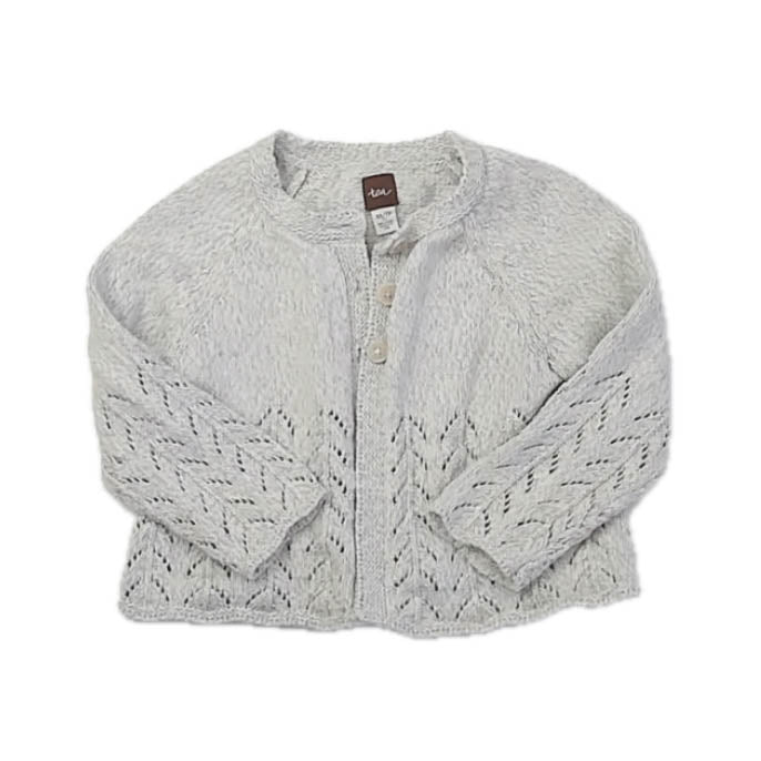 Tea Collection Girls Gray Cardigan Size: 4T Gray