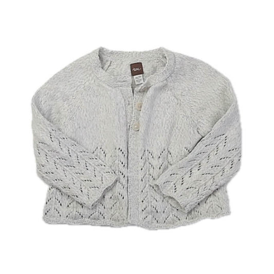 Tea Collection Girls Gray Cardigan Size: 4T Gray