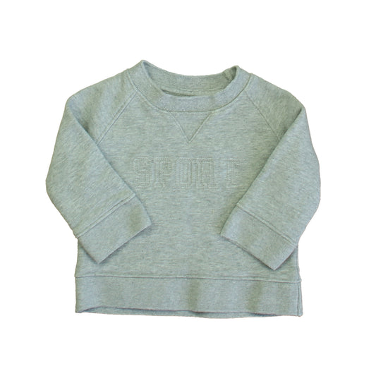 Janie and Jack Boys Gray Sweatshirt Size: 3-6 Months Gray