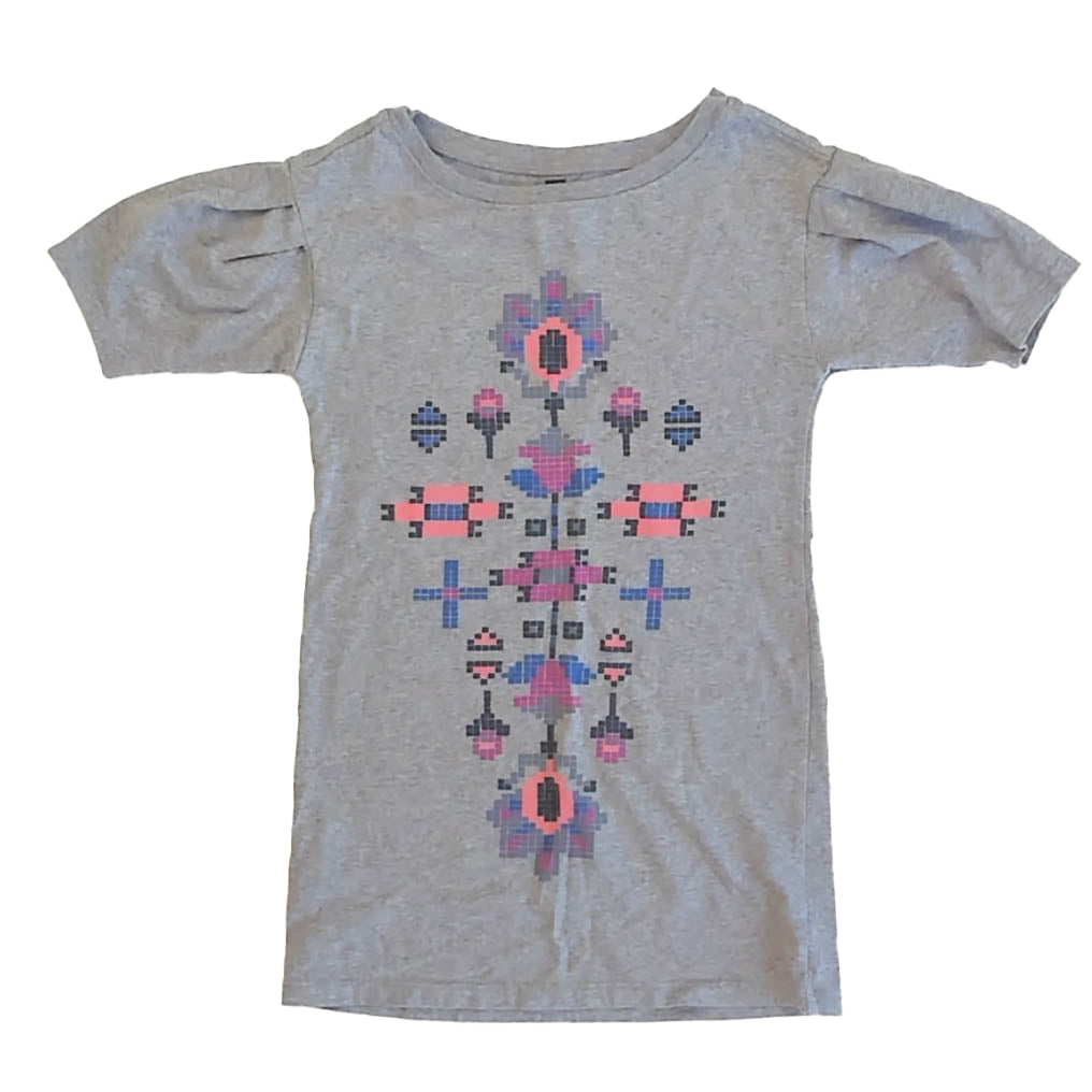 Tea Collection Girls Gray Dress Size: 5T Gray