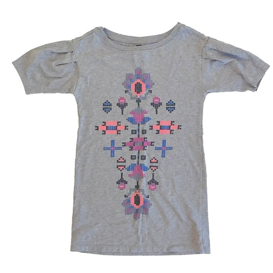Tea Collection Girls Gray Dress Size: 5T Gray