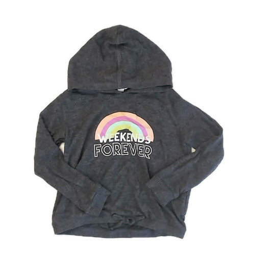 Rumi + Ryder Girls Gray Hoodie Size: 6-7 Years Gray