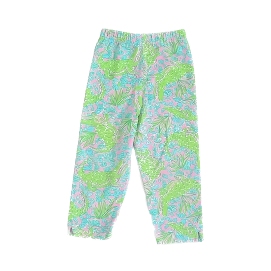 Lilly Pulitzer Girls Green Alligator Leggings Size: 4T Green Alligator