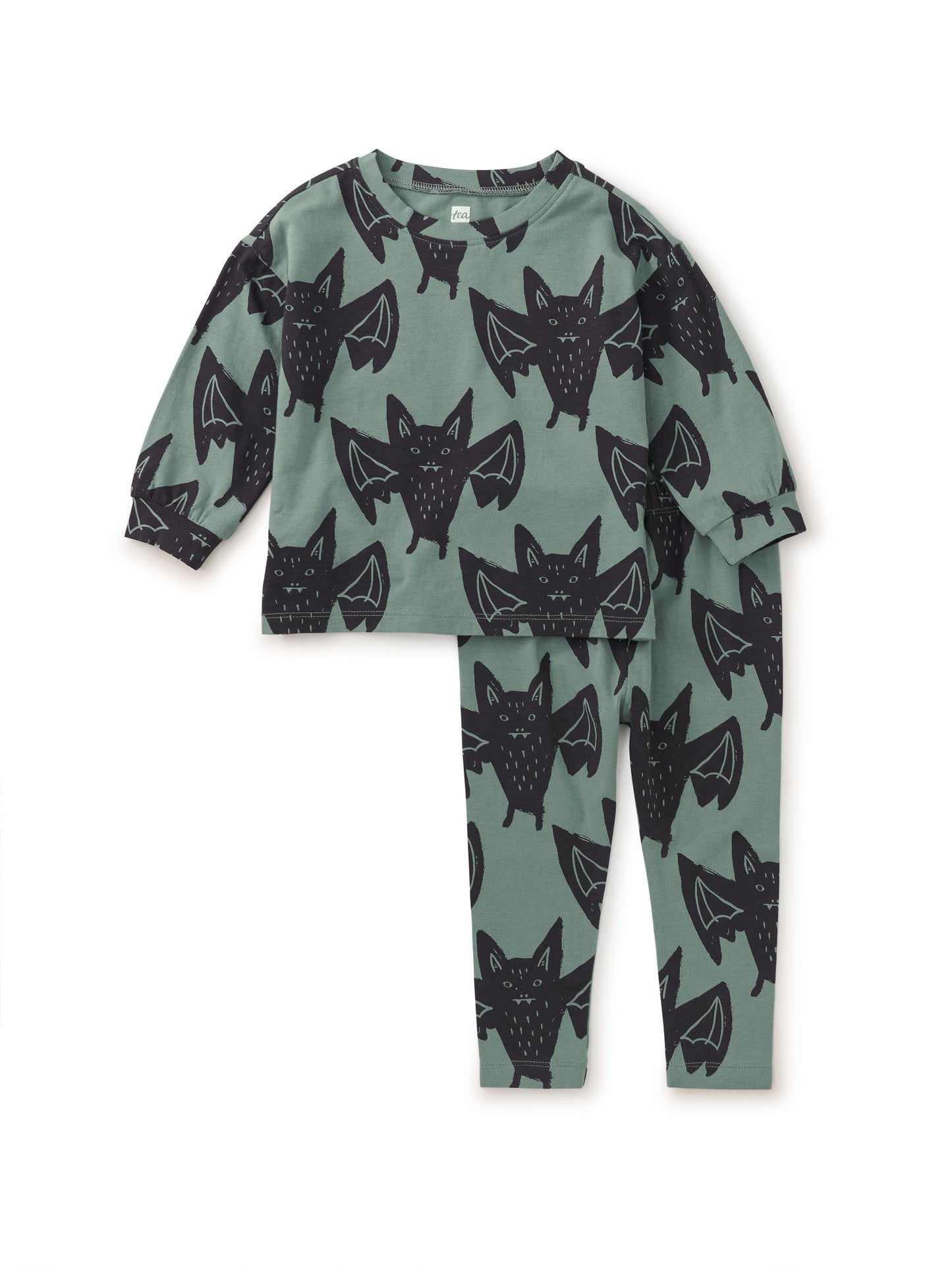 Tea Collection Boys Green Bats Apparel Sets Size: 12-18 Months Green Bats