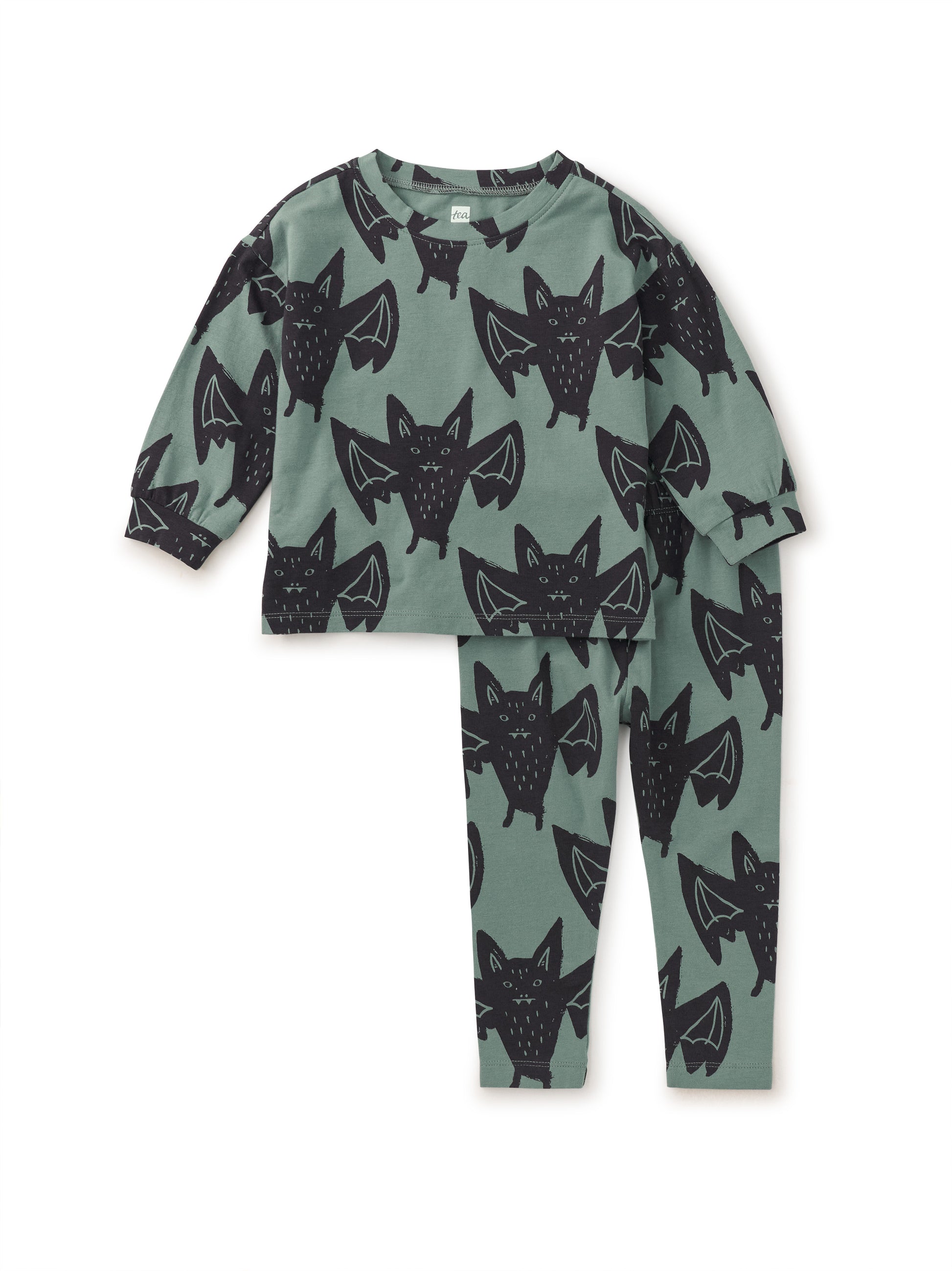 Tea Collection Boys Green Bats Apparel Sets Size: 12-18 Months Green Bats