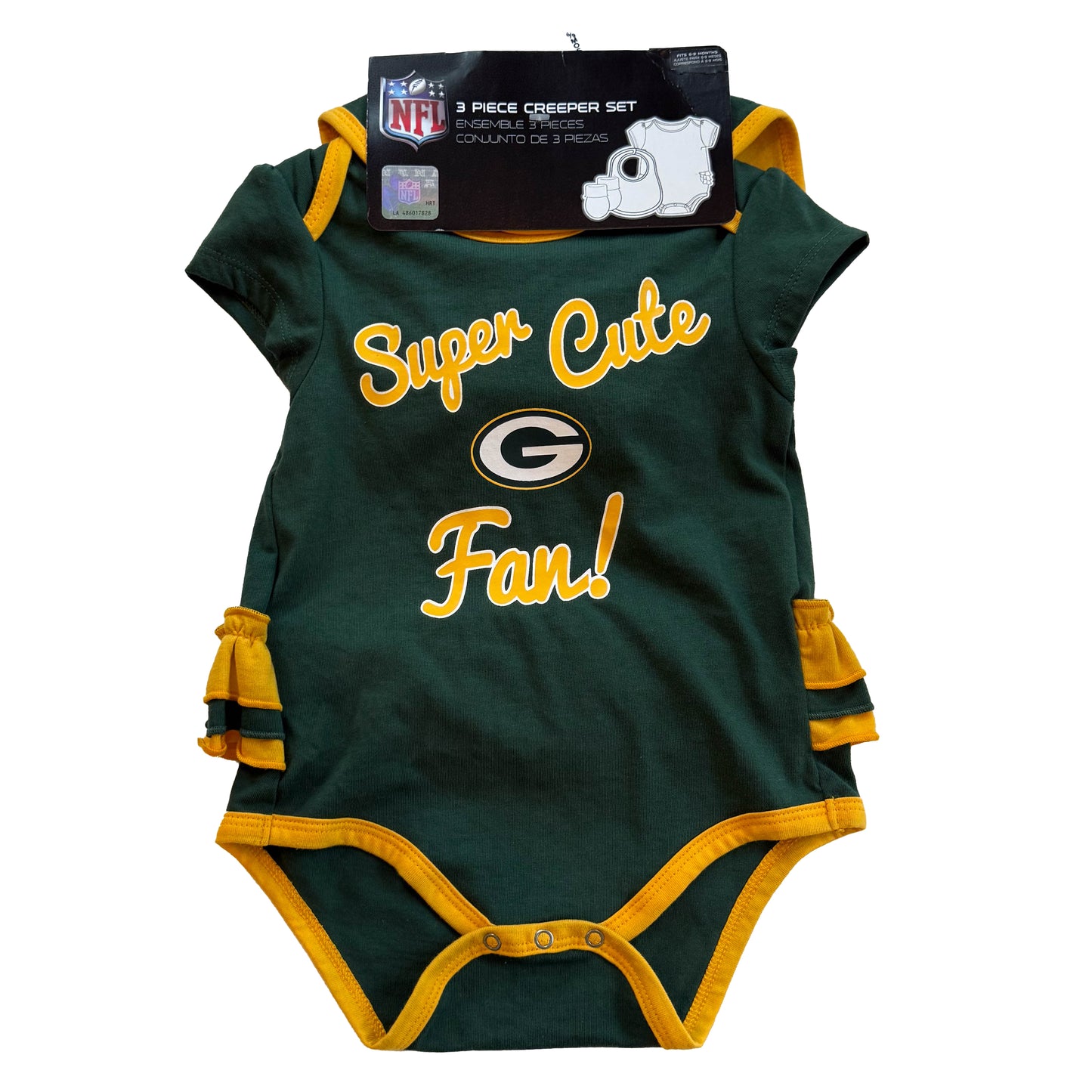 NFL Girls Green Bay Packers Onesie Size: 6-9 Months Green Bay Packers