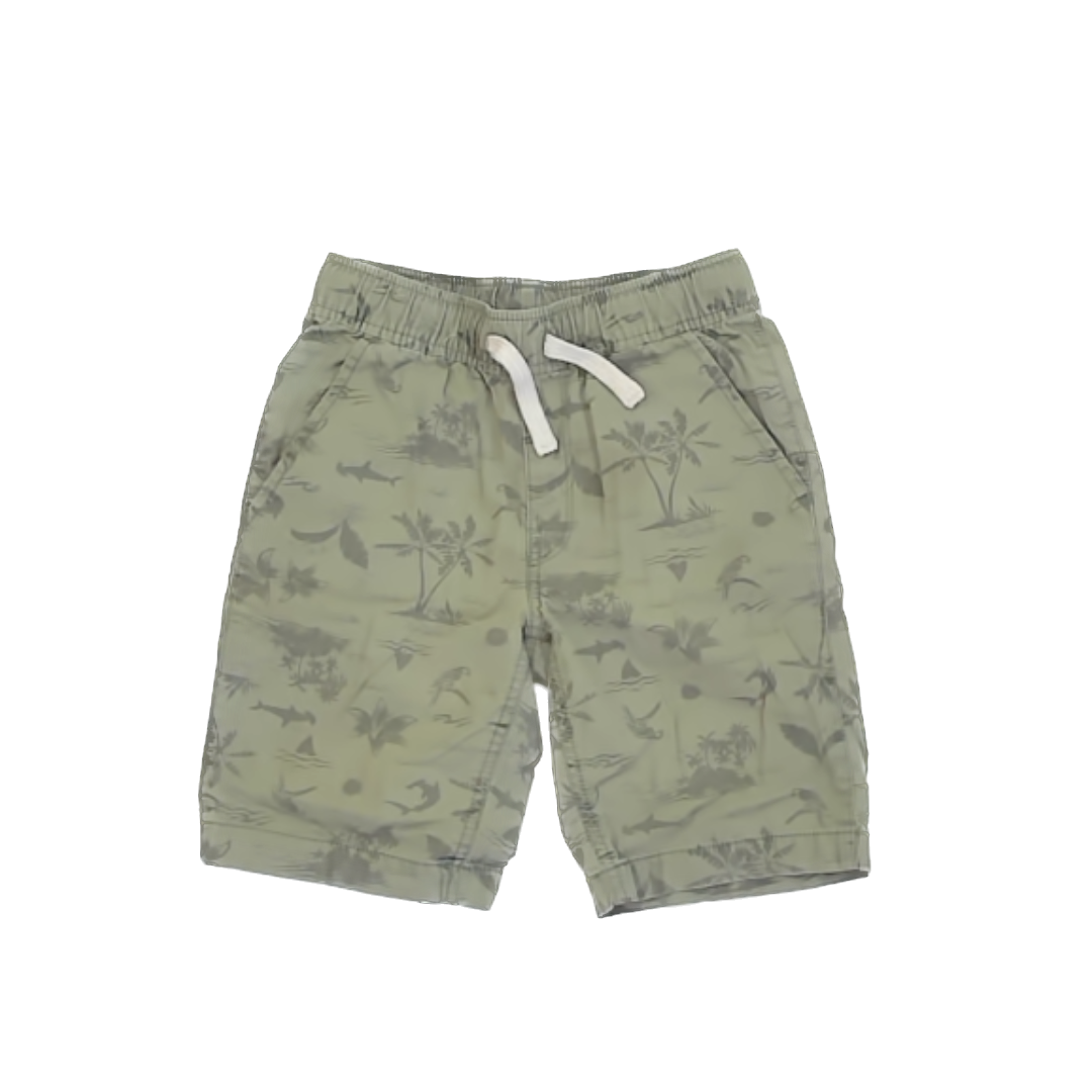 Children's Place Boys Green Beach Shorts Size: 8 Green Beach