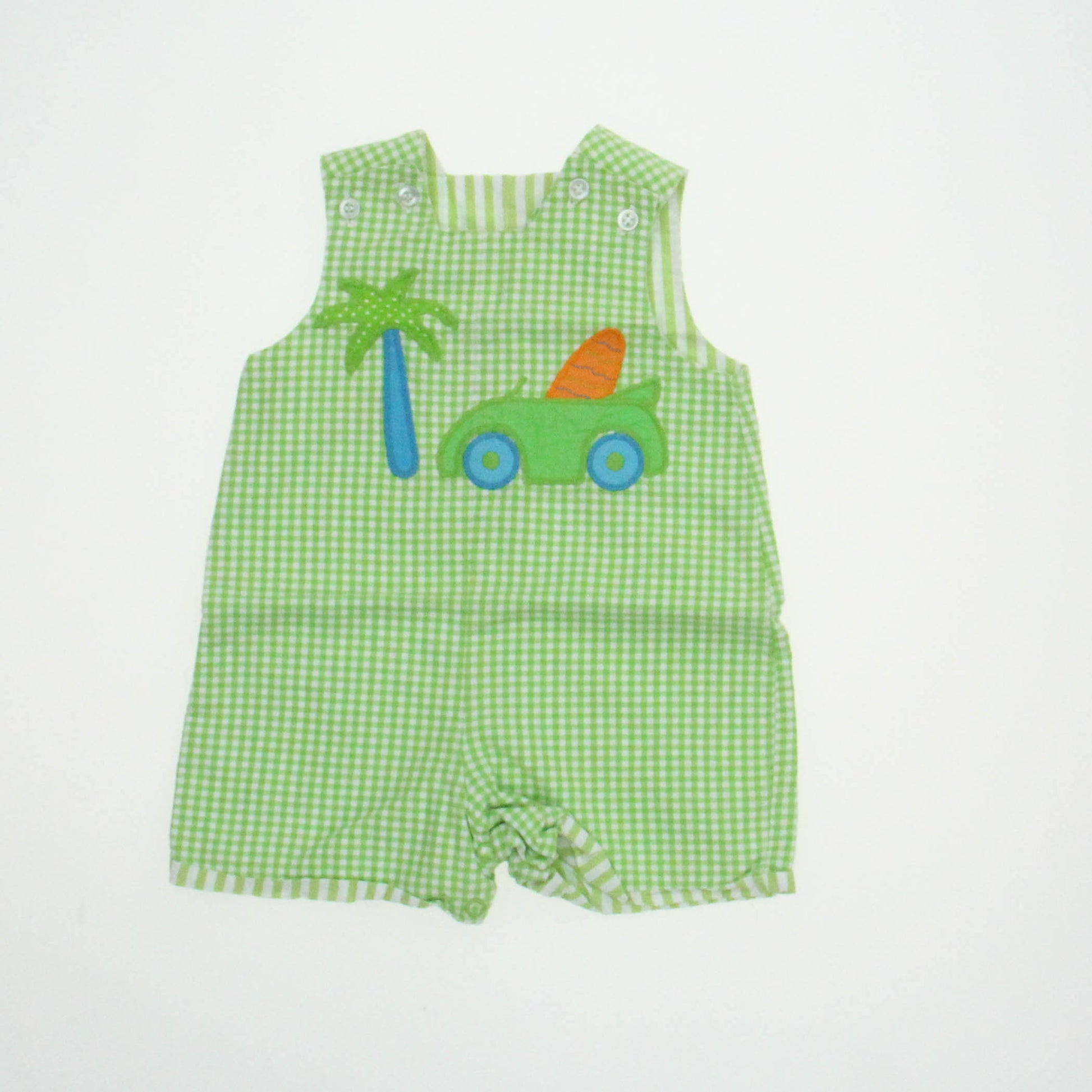 The Bailey Boys Boys Green | Beach Romper Size: 6-12 Months* Green | Beach