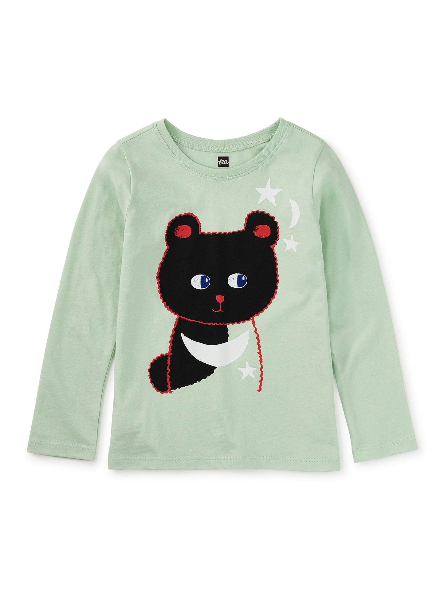Tea Collection Girls Green Bear Long Sleeve T-Shirt Size: 5T Green Bear