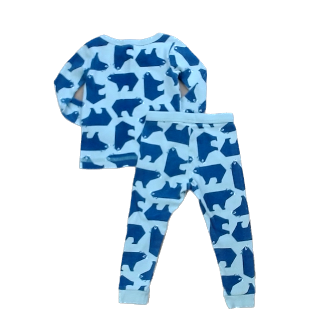 Tea Collection Unisex Green Bears 2-piece Pajamas Size: 12-18 Months Green Bears