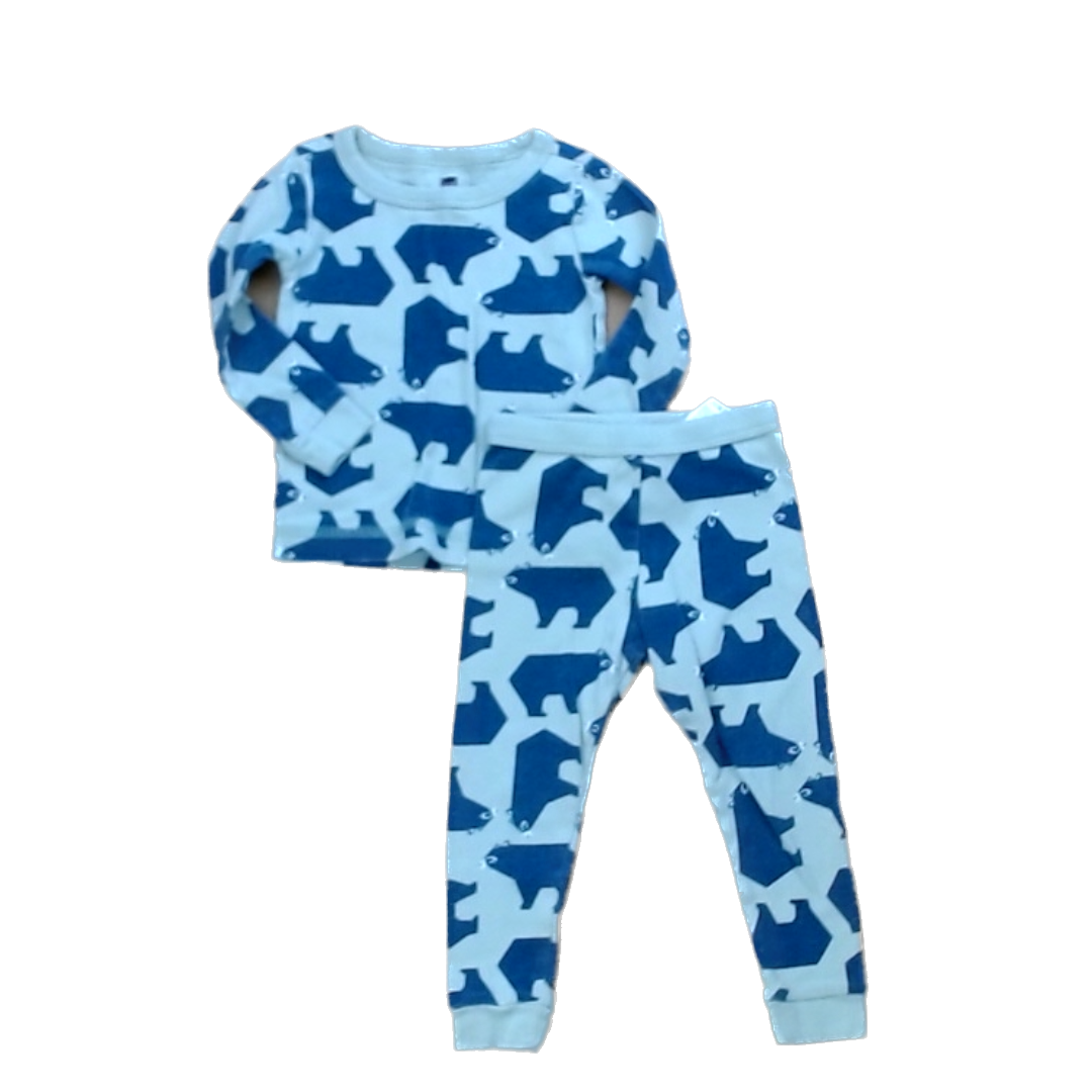 Tea Collection Unisex Green Bears 2-piece Pajamas Size: 12-18 Months Green Bears
