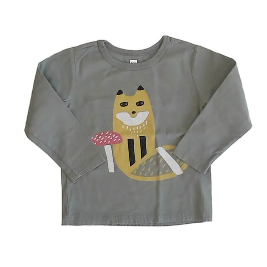 Tea Collection Boys Green Beaver Long Sleeve T-Shirt Size: 2T Green Beaver