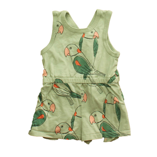 Tea Girls Green Bird Romper Size: 2T Green Bird