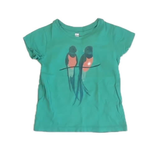 Tea Collection Girls Green Birds T-Shirt Size: 3T Green Birds