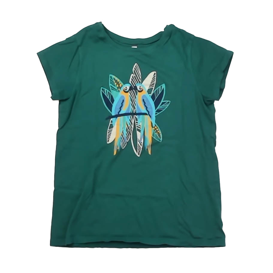 Tea Collection Girls Green Birds T-Shirt Size: 14 Years Green Birds