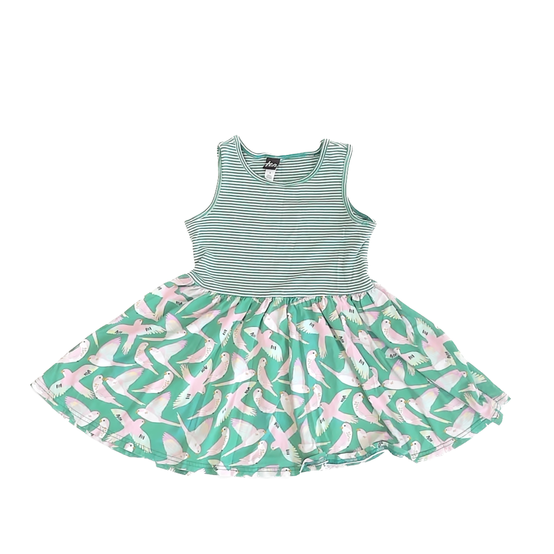 Tea Collection Girls Green | Birds Dress Size: 5T Green | Birds