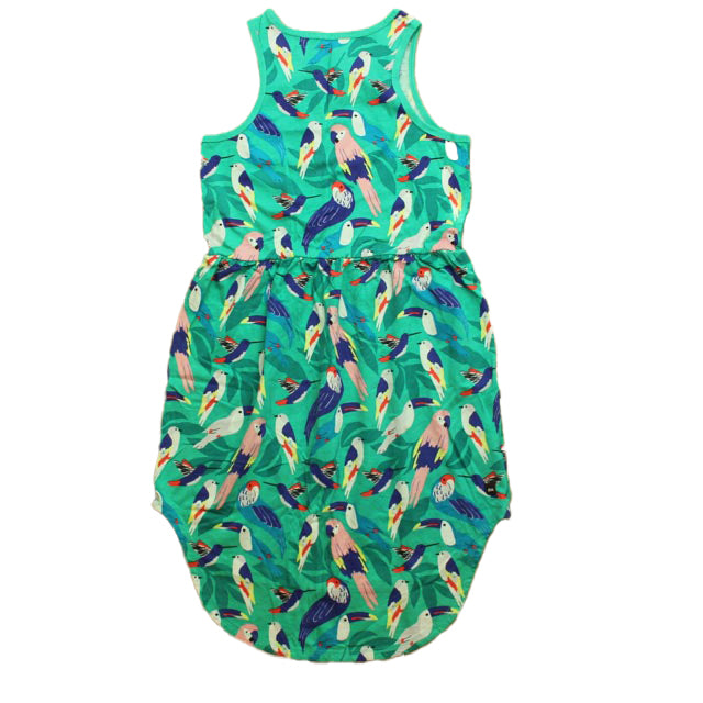 Tea Girls Green | Birds Sun Dress Size: 14 Years